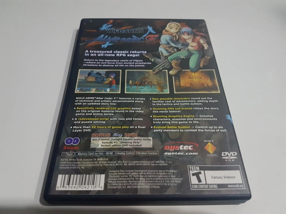 Wild Arms: Alter Code F [PS2] [PlayStation 2] [2005] [No Manual, No Bonus Disc!] - Image 3 of 4