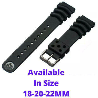#ad #ad 18 20 22mm For Seiko Diver SKX007 SKX173 Z22 Rubber Watch Band Band Strap $10.49