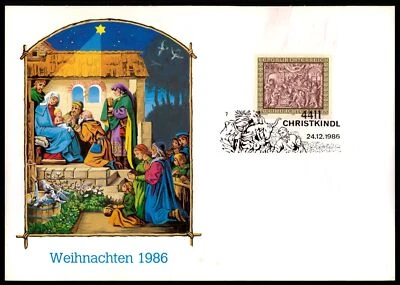 ÖSTERREICH SONDERKARTE 1986 WEIHNACHTEN CHRISTKINDL SOS KINDERDÖRFER ub13 - Bild 1 von 2