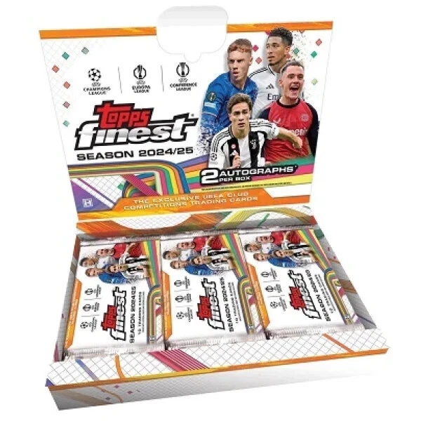 2024/25 Topps Finest UEFA Club Competitions Soccer Hobby Box - Rip + Ship