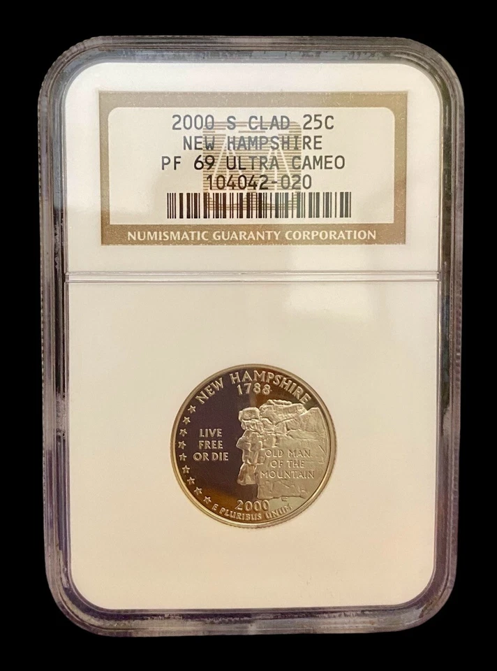 2000 New Hampshire Ultra Cameo Quarter 25 Cent PF69 NGC - Image 2 of 4