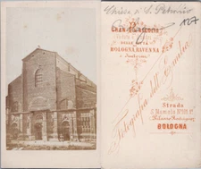 Italie, Italia, Bologne, Bologna, Basilica di San Petronio, circa 1870 CDV vinta