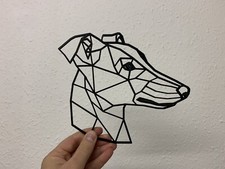Frusta geometrica levriero cane animale domestico decorazione arte da parete decorazione da appendere 