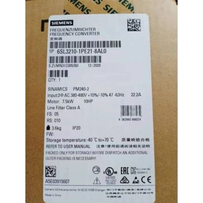 6SL3 210-1PE21-8AL0 NEW SIEMENS 6SL3210-1PE21-8AL0 PM240-2 SINAMICS POWER MODULE