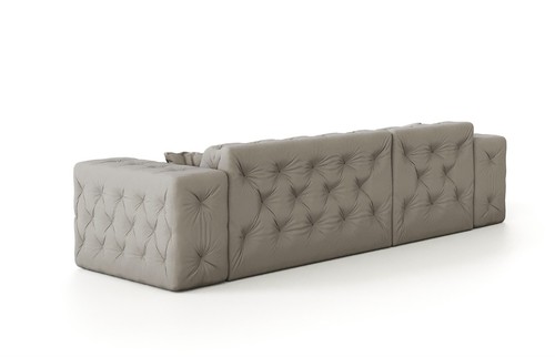 Ecksofa Designersofa CHANTAL in Stoff Opera Velvet Pink Ottomane Links - Bild 5 von 6
