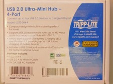 Tripp-Lite U222-004-R USB 2.0 Ultra-Mini Hub 4-Port with AC Adapter New In Box