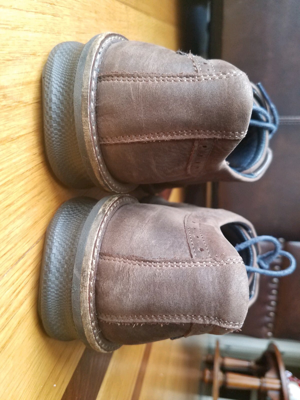 SAOLA Scarpe Oxford a coda di rondine Ecco marrone scamosciato pelle nabuk taglia Eur 45 US 11 11 5