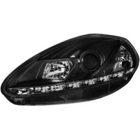 2 X Scheinwerfer FüR Fiat G.Punto 05-08 LED Tagfahrlicht Black / Schwarz 1015615
