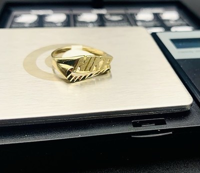 90s 10k Solid Gold Nike Swoosh Ring Size 8 2 Grams Stamped 417 | eBay