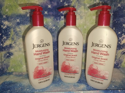 #ad 5 Jergens Original Scent CHERRY ALMOND Liquid Moisturizing Hand Wash 8.45 oz $25.00