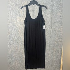 Old Navy Woman Small New Black Maxi sleeveless stretch Dress