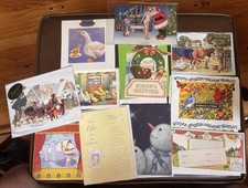 vintage greeting cards lot Mostly Christmas W/envelopes Many POP-UP Cards 40