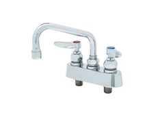T S Brass B-1120-XS-F12 8" Deck Mount Workboard Faucet w/ 6" Swivel Spout