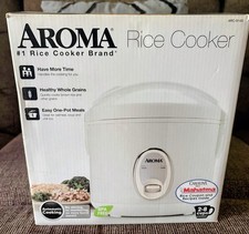 Aroma Rice Cooker ARC-914S 8-Cup Cooked Capacity One-Touch White New In Box