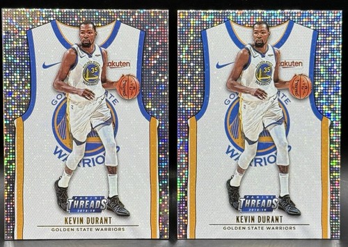 2018-19 Panini Threads Kevin Durant 2 Card LOT Jersey Association Dazzle SP NM