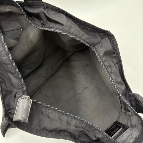 Auth PRADA Tote Bag Shoulder Bag Nylon Black Logo A4 Storage well maintained - Picture 9 of 10