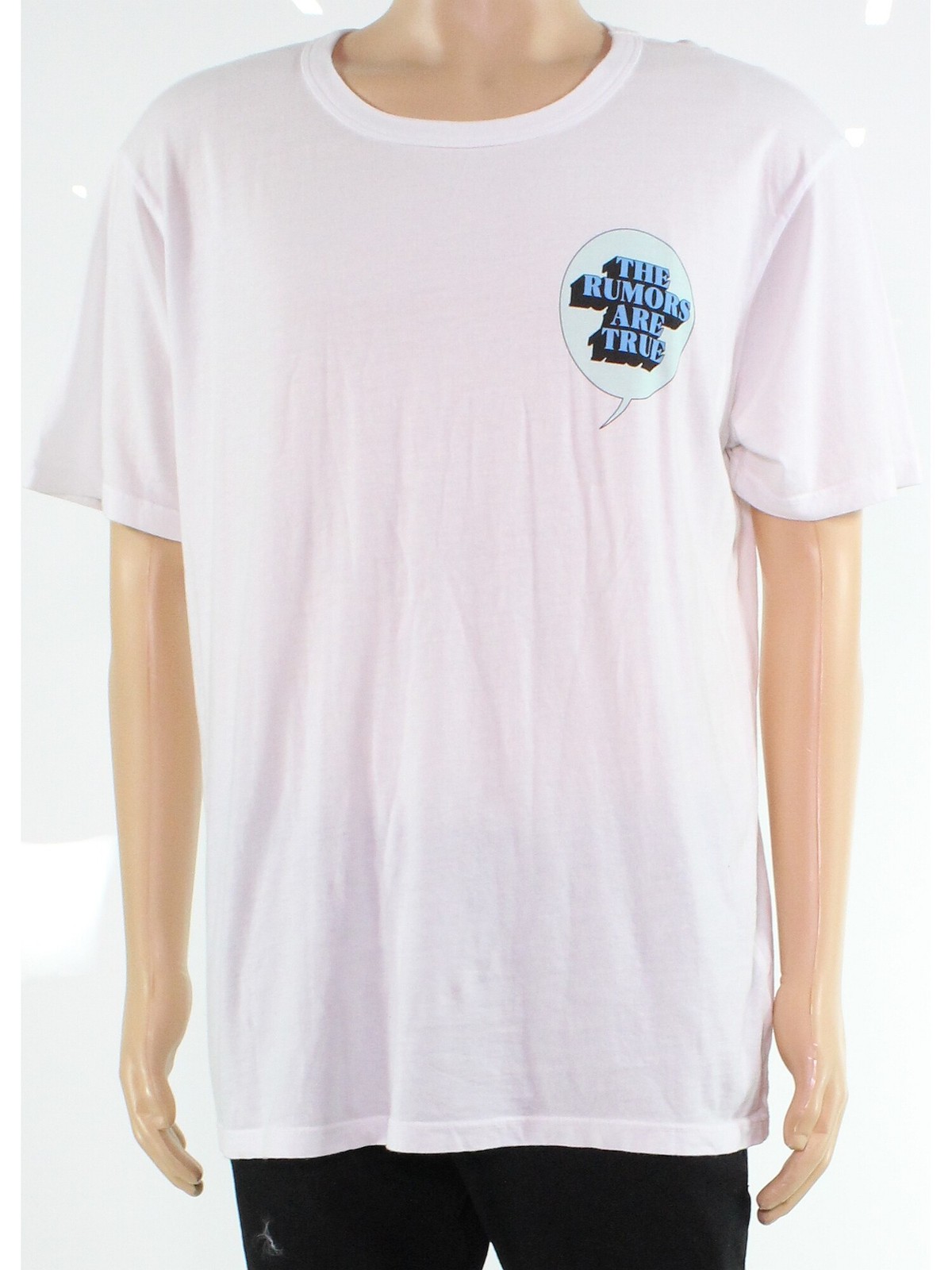 Мужская белая футболка классического покроя с коротким рукавом и рисунком MONOGRAM Mens L 3190₽