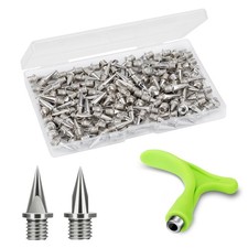 Track Spikes 120 PCS 1/2 Inch Steel Replacement Shoe Spikes Wrench Running