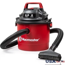 Portable Wet Dry Vacuum Strong Suction 14ft Reach 6 Accessories Wall Mount New
