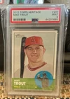 2012 Topps Heritage Mike Trout #207 PSA 9 Mint RC Rookie LA Angels 1st Heritage