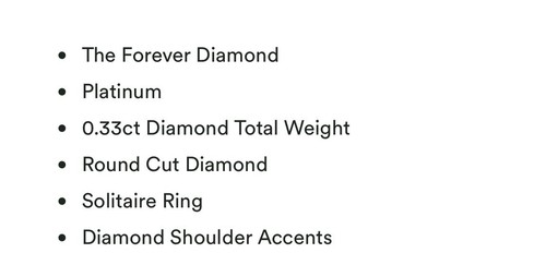 Platinum Diamond Ring 0.33ct - Engagement size N - Picture 9 of 9