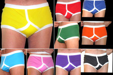 Calzoncillos delanteros en Y para hombre 9 colores apertura mosca algodón retro vintage de alta calidad
