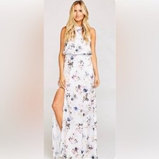Show Me Your MuMu Floral Heather Halter Maxi Dress Small