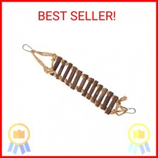 Prevue Pet Products Naturals Rope Ladder Bird Toy, Wood Stairs Climbing Activity