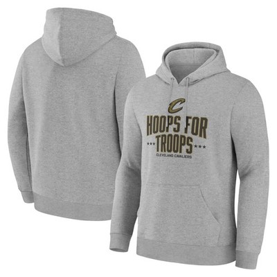 Men's Gray Cleveland Cavaliers Hoops For Troops Hoodie