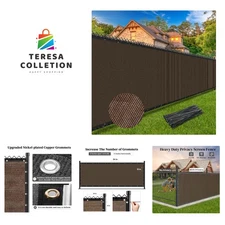 6FT x 50FT Privacy Screen Fence Heavy Duty 170GSM Fencing Mesh Shade Net Cove...