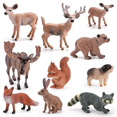 10 Stück Tiere Wildlife Modelle Geschenk Tiere Figuren Spielset Wildlife