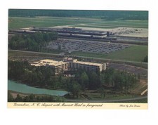 Greensboro NC Airport with Marriott Hotel in foreground VTG postcard UNP