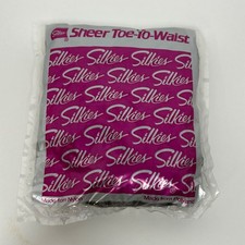 Vintage Silkies 080505 Sheer Toe-To-Waist XL Queen Taupe New - Unopened