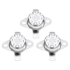 KSD301 Thermostat, Thermal Switch 230&deg;C/446&deg;F 125V 16A N.C Ceramic 3Pcs