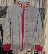 Vtg Civil War Artillery Shell Jacket Reenactment National Linen Service Sz 40