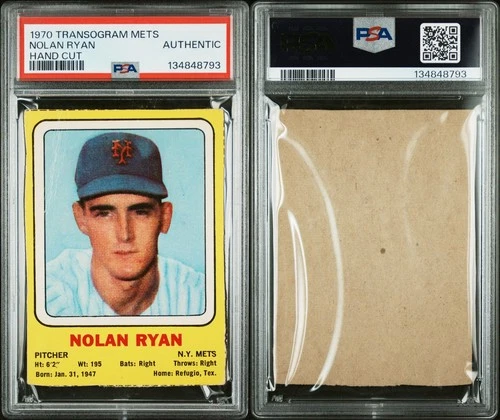 PSA AUTH 1970 Mets Transogram Statues Cards #24A Nolan Ryan New York Mets