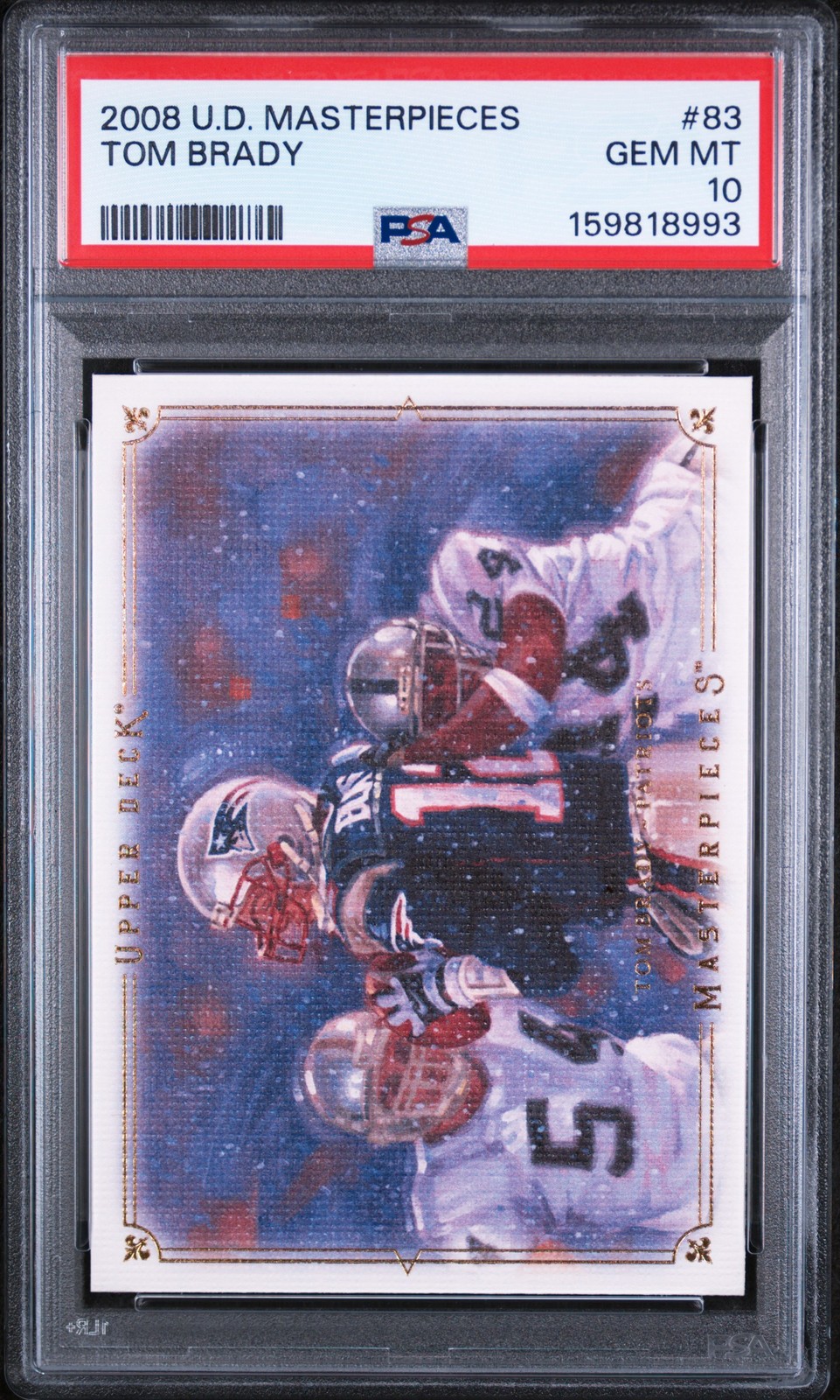 2008 Upper Deck Masterpieces #83 Tom Brady PSA 10 Patriots NFL Football Gem Mint