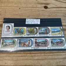 9 Glazed Paper Dominica 1969-72 Stamps #59