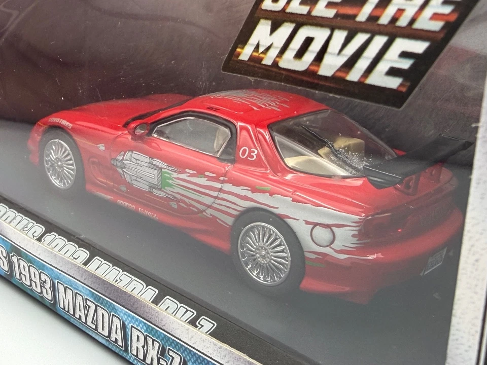 Greenlight Hollywood Fast & Furious Dom's 1993 Mazda RX-7, Red, 1:43, NIB - Image 4 of 4