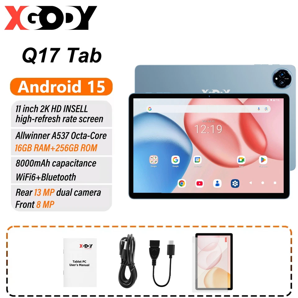 2025 Neu Tablet Android 15 11 Zoll 16GB RAM+256GB ROM 8000mAh Octa core 5G WlFl - Bild 2 von 4