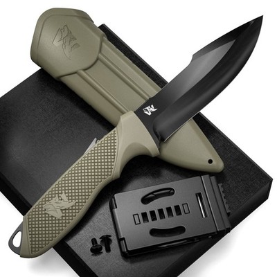 Cuchillo De Supervivencia Tactico Hoja Fija Acero D2 Con Funda Y Multi Lok