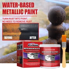Metal Rust Remover Water-based Metallic Paint Rust Conversion Agent w/ Brush USA
