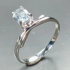 Jewellery Natural Blue Topaz Ring 925 Sterling Silver Size 7 /R466013