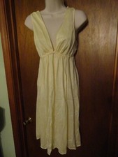 Vintage Ladies Sears Creamy Yellow Nightgown - SZ M