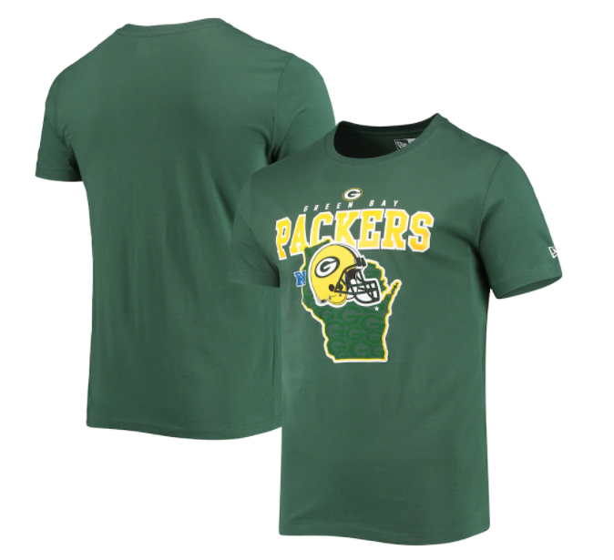 Green Bay Packers New Era State Pride T-Shirt Green