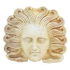 Medusa mini relief wall hanging sculpture handmade plaster artifact