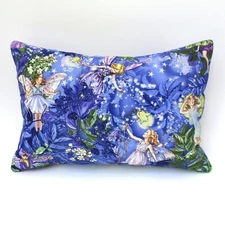 Blue Lavender Buckwheat Fairy Pillow, 12 X 8 1/2 inch Accent Pillow
