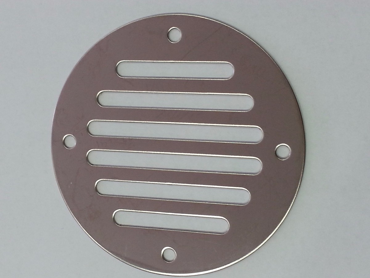 2 Rosette Ventilazione 125mm In Acciaio Inox - Regolabili, Per Barbecue, Camper, Barca - Argento