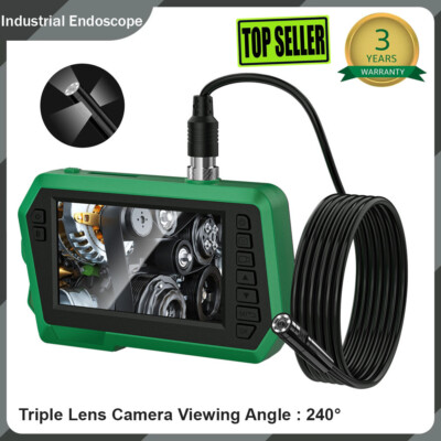 8mm Digital Triple Lens Industrial Endoscope Sewer Camera with 4.3'' LCD Screen