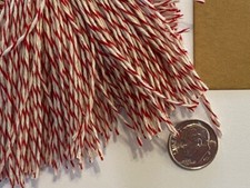 1,000 pieces 4 ply RED WHITE BAKERS TWINE STRING 12" LENGTH for hang tags